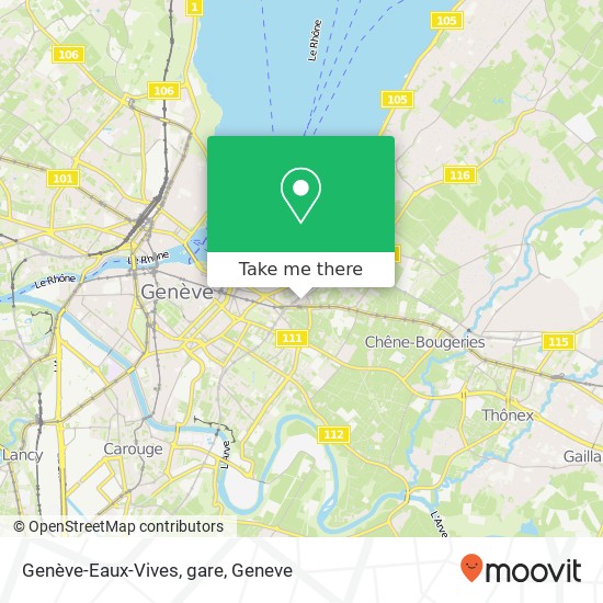 Genève-Eaux-Vives, gare map