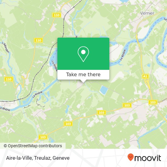 Aire-la-Ville, Treulaz map