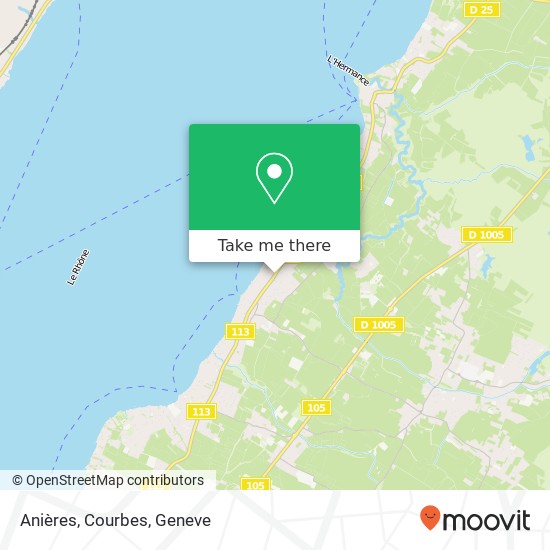 Anières, Courbes map