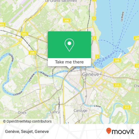 Genève, Seujet map