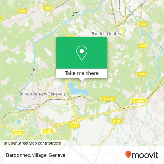 Bardonnex, village Karte