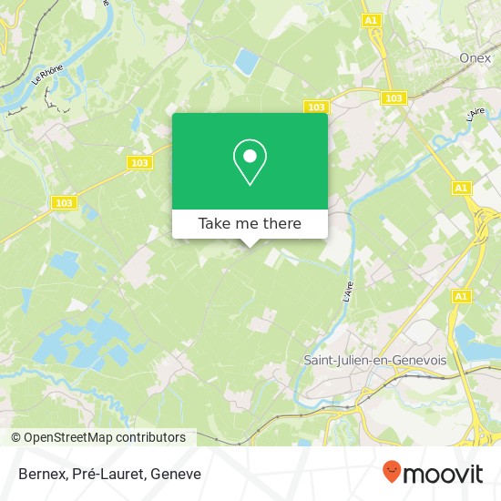Bernex, Pré-Lauret map