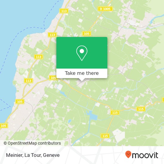 Meinier, La Tour map