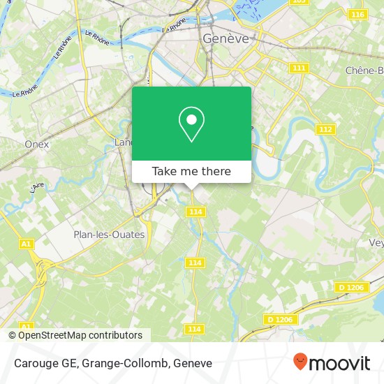 Carouge GE, Grange-Collomb Karte