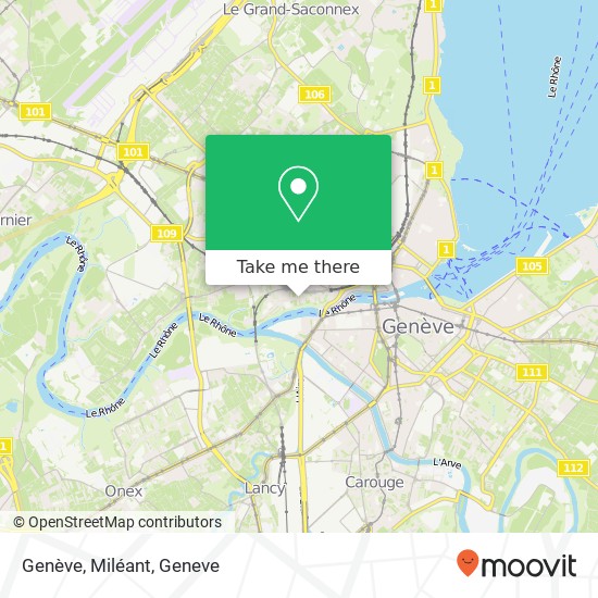 Genève, Miléant Karte