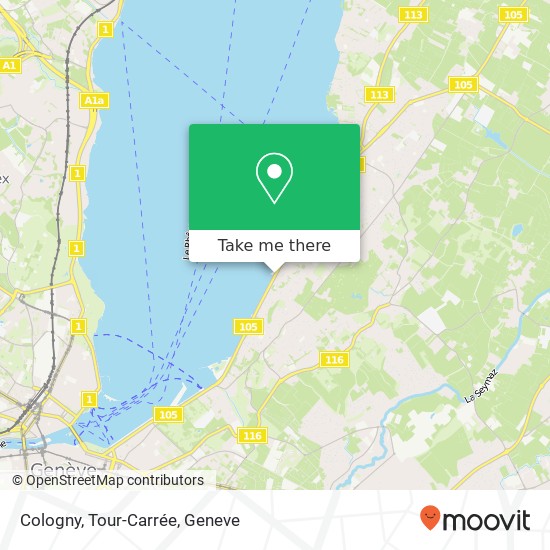 Cologny, Tour-Carrée Karte