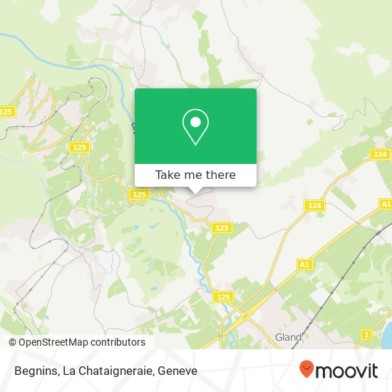 Begnins, La Chataigneraie map