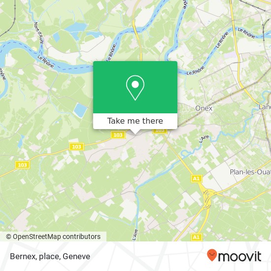 Bernex, place map