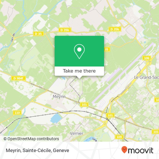 Meyrin, Sainte-Cécile Karte