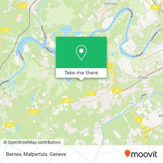 Bernex, Malpertuis Karte