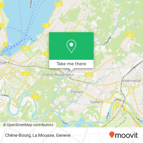 Chêne-Bourg, La Mousse map