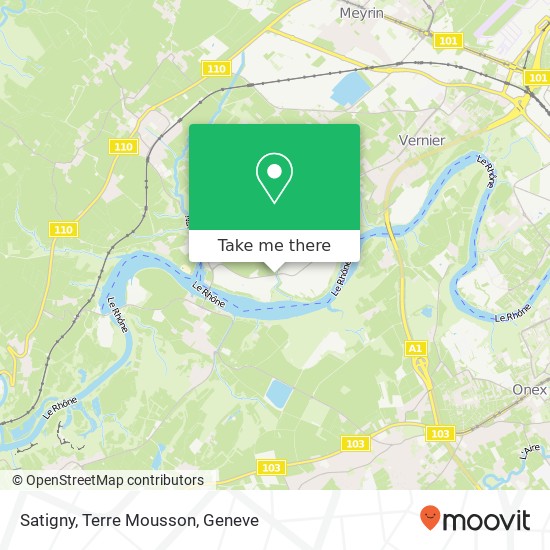 Satigny, Terre Mousson Karte