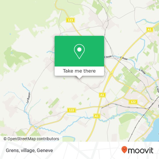 Grens, village map