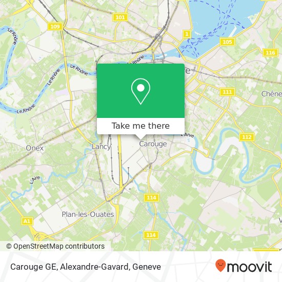 Carouge GE, Alexandre-Gavard map