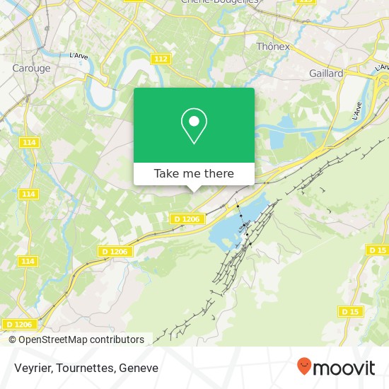 Veyrier, Tournettes map