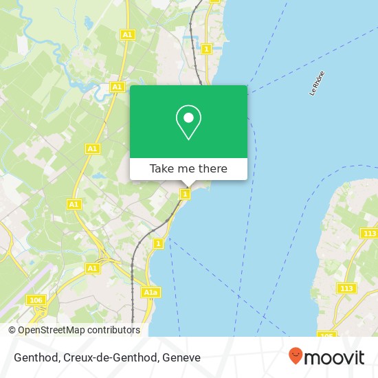 Genthod, Creux-de-Genthod map