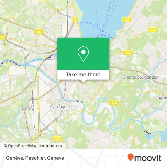 Genève, Peschier map