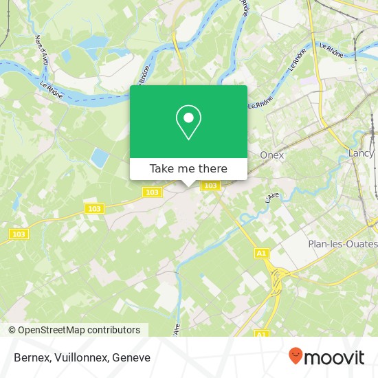 Bernex, Vuillonnex map