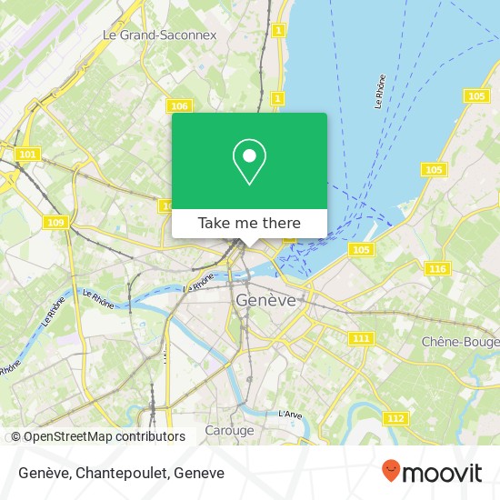 Genève, Chantepoulet Karte
