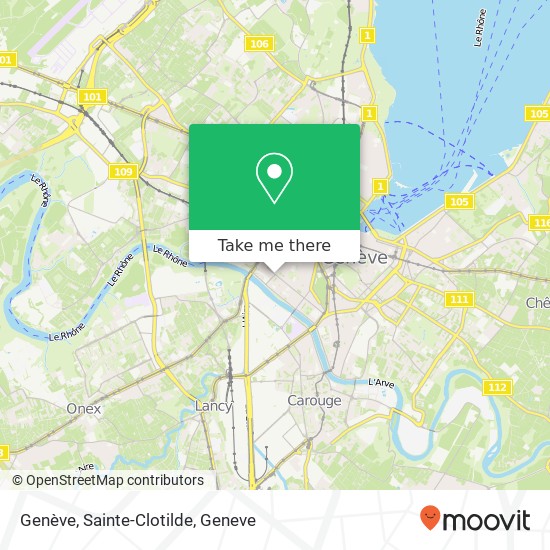Genève, Sainte-Clotilde Karte