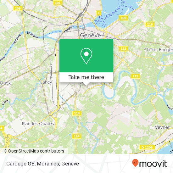 Carouge GE, Moraines Karte