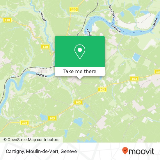 Cartigny, Moulin-de-Vert map