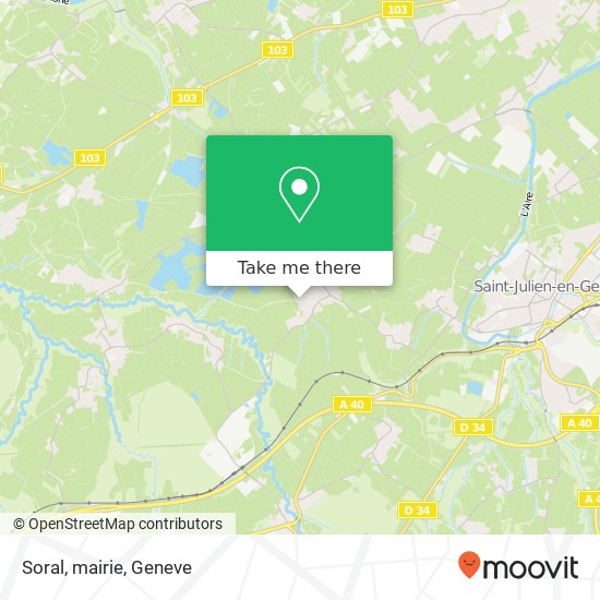 Soral, mairie map