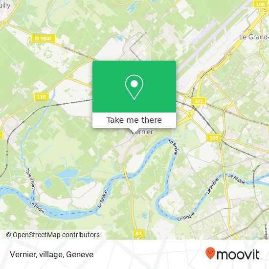 Vernier, village Karte