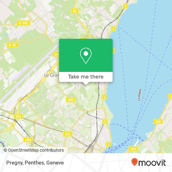 Pregny, Penthes map