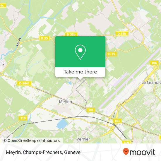 Meyrin, Champs-Fréchets map