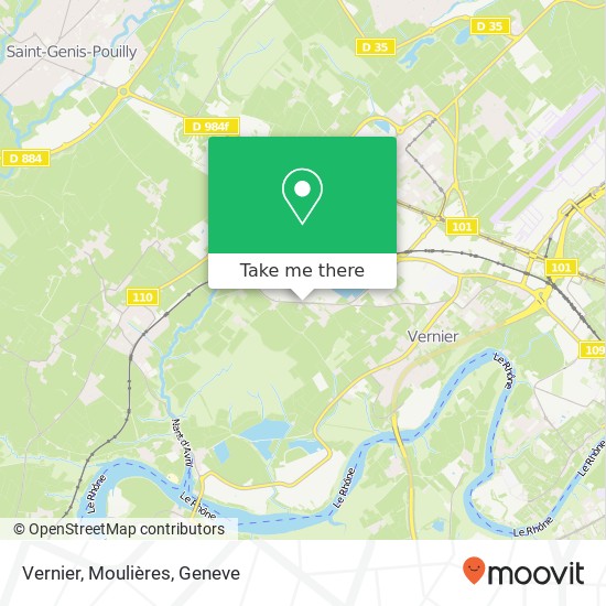 Vernier, Moulières map