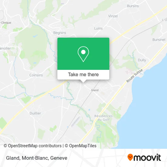 Gland, Mont-Blanc map