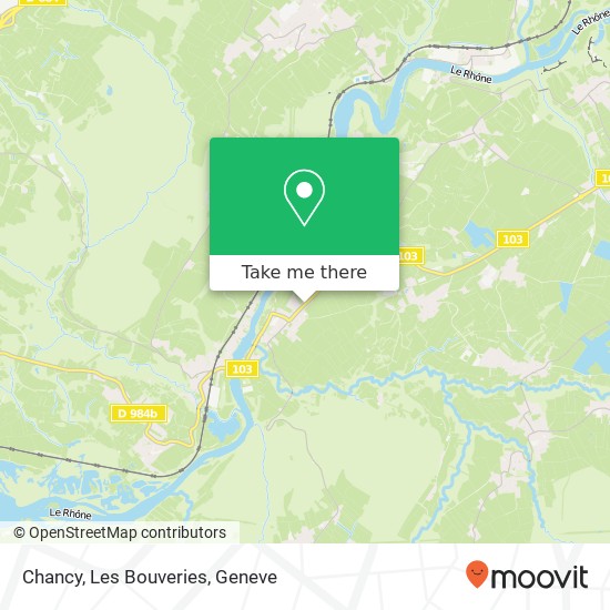Chancy, Les Bouveries map