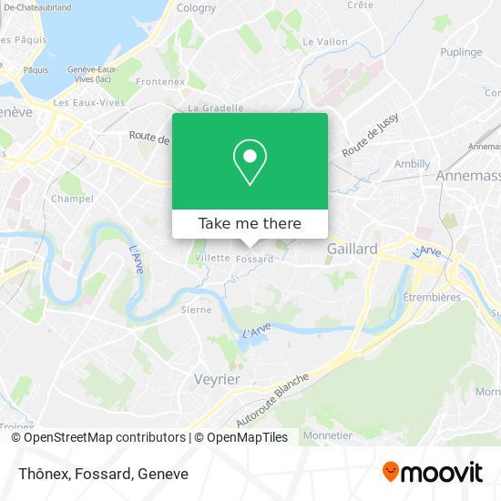 Thônex, Fossard map