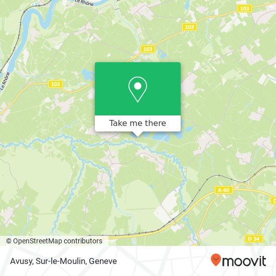 Avusy, Sur-le-Moulin map