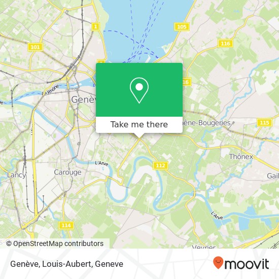 Genève, Louis-Aubert map