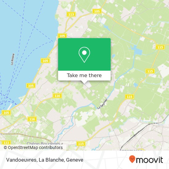 Vandoeuvres, La Blanche map