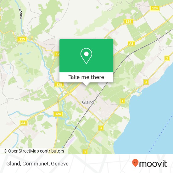 Gland, Communet map