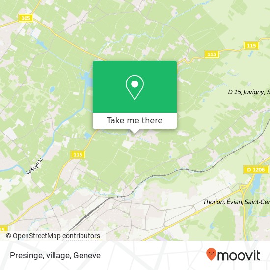 Presinge, village map
