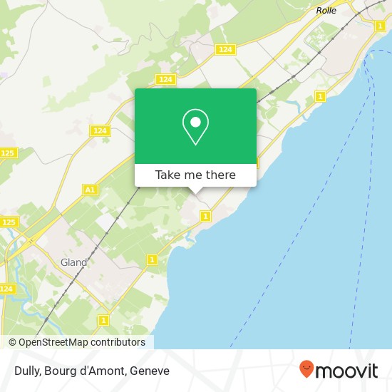 Dully, Bourg d'Amont map