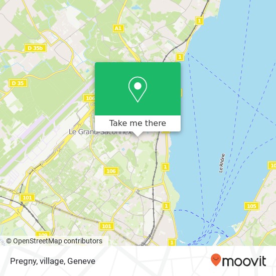 Pregny, village map