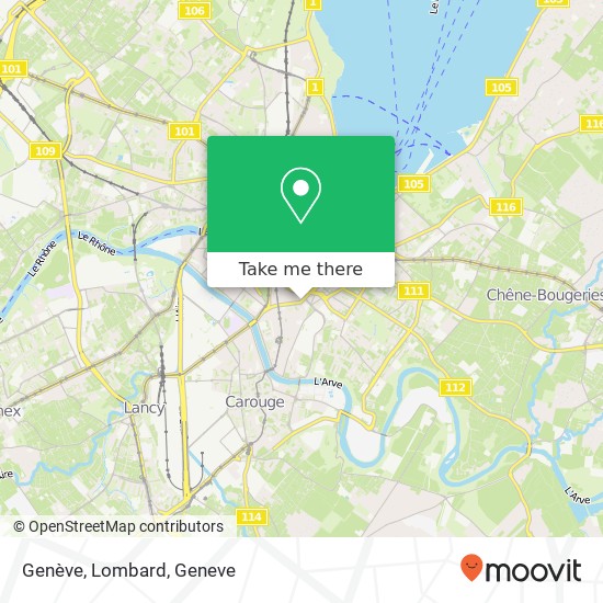 Genève, Lombard map
