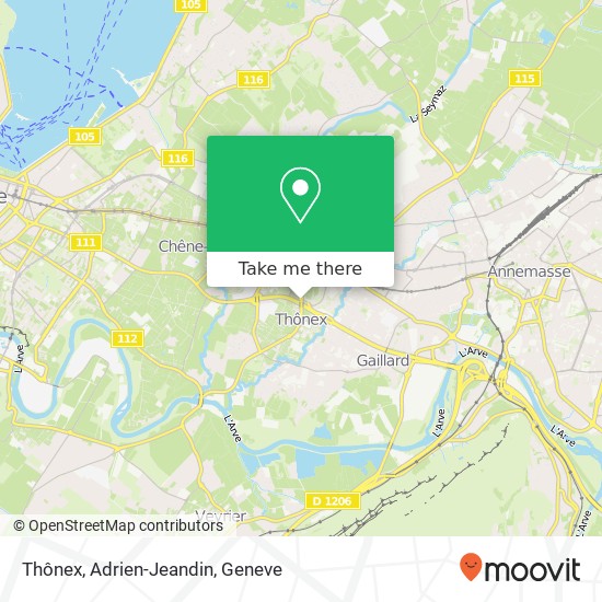 Thônex, Adrien-Jeandin map