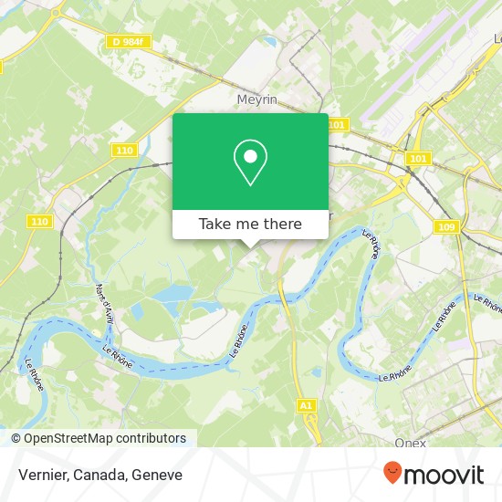 Vernier, Canada map