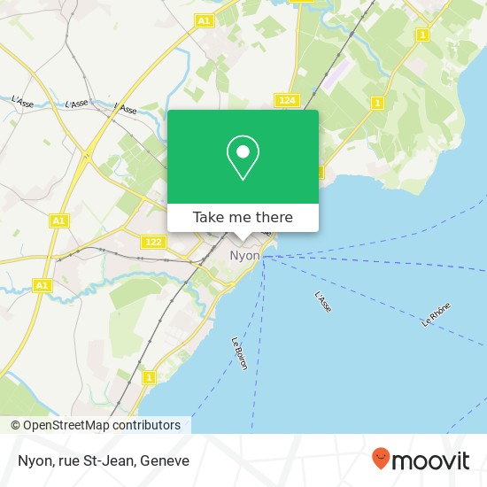 Nyon, rue St-Jean map
