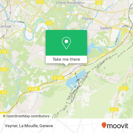 Veyrier, La Mouille map
