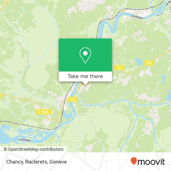 Chancy, Raclerets Karte