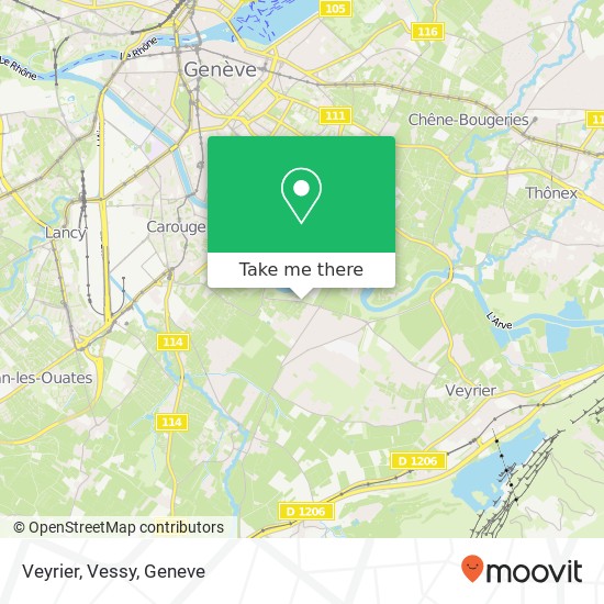 Veyrier, Vessy map