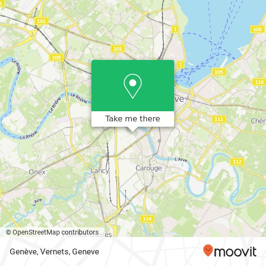 Genève, Vernets map