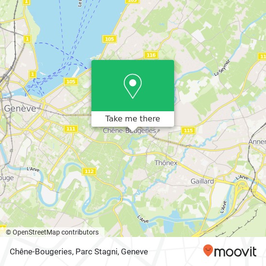 Chêne-Bougeries, Parc Stagni map